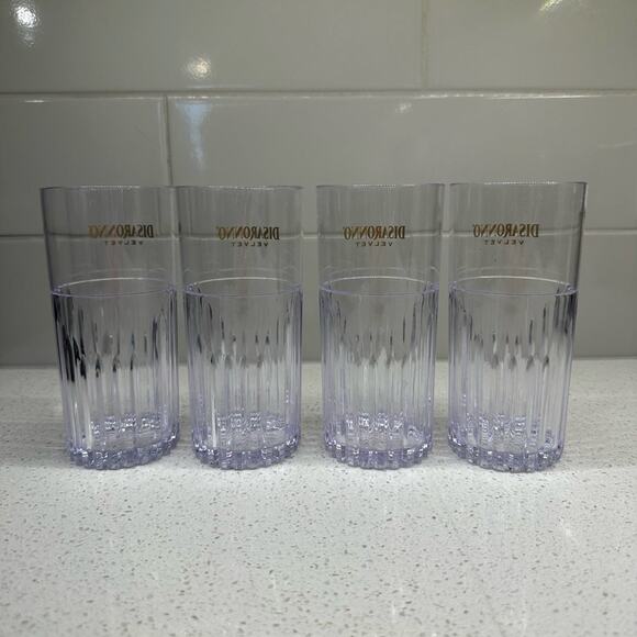 Disaronno Velvet Liqueur Plastic Tumblers Cocktail Highball Glasses 6" - Picture 4 of 5